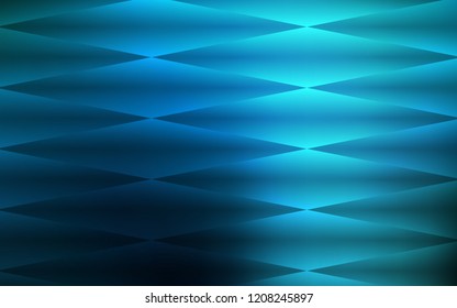 Dark BLUE vector seamless cover in polygonal style. Modern abstract illustration with colorful rectangles. Trendy design for wallpaper, fabric makers.