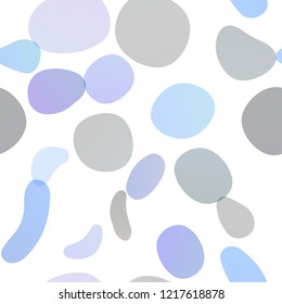 Dark BLUE vector seamless cover with circles. Glitter abstract illustration with blurred drops of rain. Pattern for design of window blinds, curtains.