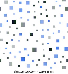 Dark BLUE vector seamless cover in polygonal style. Rectangles on abstract background with colorful gradient. Best design for your ad, poster, banner.