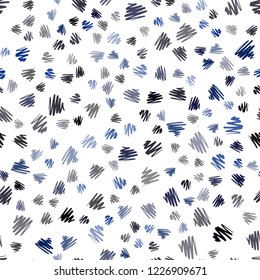 Dark BLUE vector seamless cover with stright stripes. Blurred decorative design in simple style with lines. Smart design for your business advert.