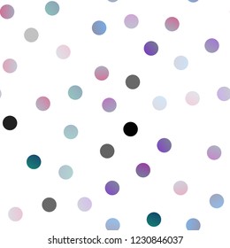 Dark BLUE vector seamless cover with spots. Illustration with set of shining colorful abstract circles. The pattern can be used for beautiful websites.