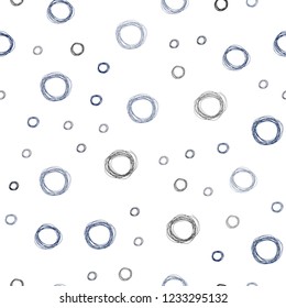 Dark BLUE vector seamless cover with spots. Blurred bubbles on abstract background with colorful gradient. Completely new template for your brand book.