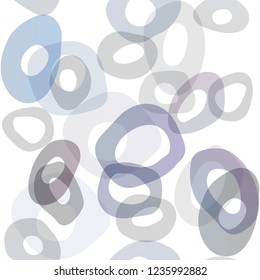 Dark BLUE vector seamless cover with circles. Abstract illustration with colored bubbles in nature style. Pattern for design of window blinds, curtains.