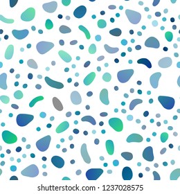 Dark BLUE vector seamless cover with circles. Colorful illustration with blurred circles in nature style. Template for business cards, websites.