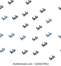 Dark BLUE vector seamless cover with symbols of sales. Gradient illustration with discount signs on white backdrop. Backdrop for super sales on Black Friday.