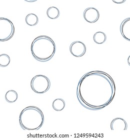 Dark BLUE vector seamless cover with spots. Blurred decorative design in abstract style with bubbles. Texture for window blinds, curtains.
