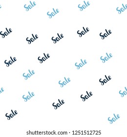 Dark BLUE vector seamless cover with symbols of sales. Colorful set of  percentage signs in simple style. Backdrop for mega promotions, discounts.