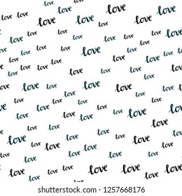 Dark BLUE vector seamless cover with quote LOVE YOU. Colorful illustration with quote LOVE YOU in celebration style. Design for wallpaper, fabric makers.