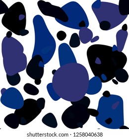Dark BLUE vector seamless cover with spots. Illustration with set of shining colorful abstract circles. Pattern for design of fabric, wallpapers.