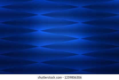 Dark BLUE vector seamless cover in polygonal style. Beautiful illustration with rectangles and squares. Pattern for design of window blinds, curtains.
