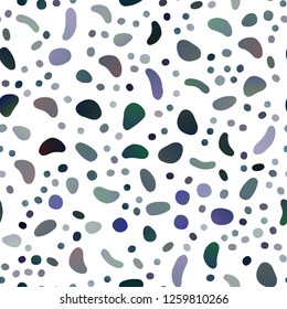 Dark BLUE vector seamless cover with circles. Glitter abstract illustration with blurred drops of rain. Trendy design for wallpaper, fabric makers.