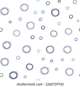Dark BLUE vector seamless cover with spots. Glitter abstract illustration with blurred drops of rain. Beautiful design for your business advert.