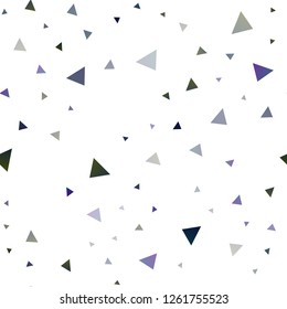 Dark BLUE vector seamless cover in polygonal style. Abstract gradient illustration with triangles. Pattern can be used for websites.