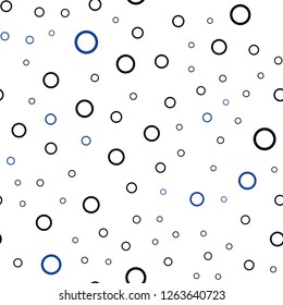 Dark BLUE vector seamless cover with spots. Blurred bubbles on abstract background with colorful gradient. Beautiful design for your business advert.