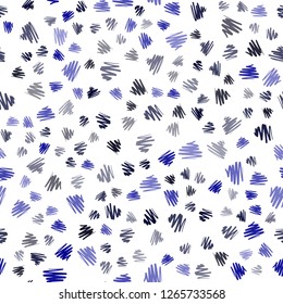 Dark BLUE vector seamless cover with stright stripes. Lines on blurred abstract background with gradient. The pattern for ad, booklets, leaflets.