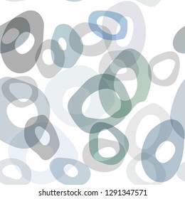 Dark BLUE vector seamless cover with circles. Modern abstract illustration with colorful water drops. Pattern for design of window blinds, curtains.