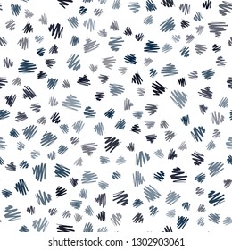 Dark BLUE vector seamless cover with stright stripes. Blurred decorative design in simple style with lines. Pattern for ads, posters, banners.