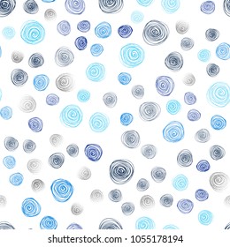 Dark BLUE vector seamless doodle blurred template. Decorative illustration with doodles on abstract template. The textured pattern can be used for website.