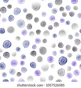 Dark BLUE vector seamless doodle blurred template. An elegant bright illustration with flowers in Natural style. A new texture for your design.