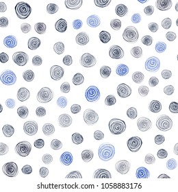 Dark BLUE vector seamless doodle blurred background. Colorful abstract illustration with flowers in doodle style. Hand painted design for web, leaflet, textile.