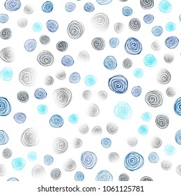 Dark BLUE vector seamless doodle bright background. New colorful illustration in doodle style with flowers. Pattern for heads of websites and designs.