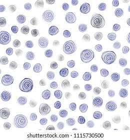 Dark BLUE vector seamless doodle bright layout. Colorful abstract illustration with flowers in doodle style. The best blurred design for your business.