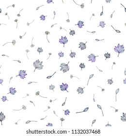 Dark BLUE vector seamless doodle cover. leaves on elegant natural pattern with gradient. Brand new design for your business.
