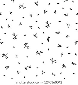 Dark BLUE vector seamless doodle layout with leaves. Blurred decorative design in Indian style with leaves. Pattern for design of window blinds, curtains.