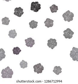 Dark BLUE vector seamless doodle backdrop with flowers. Brand new colored illustration with flowers. Pattern for trendy fabric, wallpapers.
