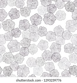 Dark BLUE vector seamless doodle backdrop with flowers. Colorful illustration in doodle style with flowers. Design for wallpaper, fabric makers.