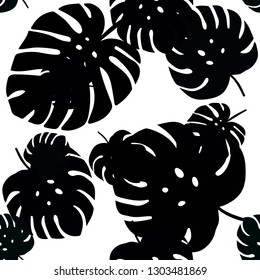 Dark BLUE vector seamless doodle backdrop with leaves. leaves on blurred abstract background with gradient. Design for wallpaper, fabric makers.