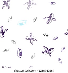 Dark BLUE vector seamless elegant wallpaper with leaves. leaves on blurred abstract background with gradient. Design for textile, fabric, wallpapers.