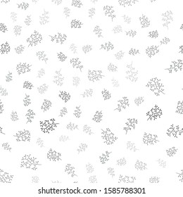 Dark BLUE vector seamless elegant background with leaves, branches. Brand new colored illustration with leaves and branches. Trendy design for wallpaper, fabric makers.