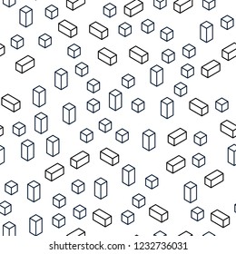 Dark BLUE vector seamless, isometric backdrop with rhombus. Illustration with set of colorful rectangles. Template for business cards, websites.
