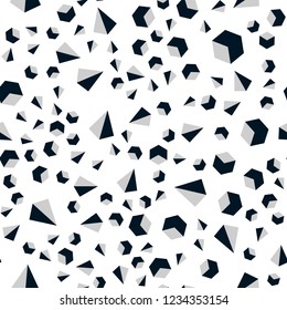 Dark BLUE vector seamless, isometric template with crystals, squares. Glitter abstract illustration with squares, lines. Design for textile, fabric, wallpapers.