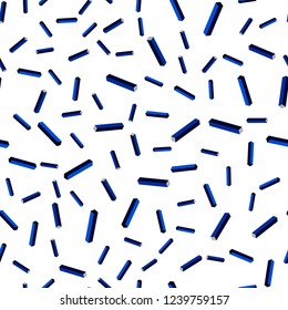 Dark BLUE vector seamless, isometric pattern with sharp lines. Colorful shining illustration with lines on abstract template. Design for wallpaper, fabric makers.