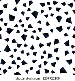 Dark BLUE vector seamless, isometric pattern with polygonal style. Modern abstract illustration with colorful triangles. Pattern for design of fabric, wallpapers.