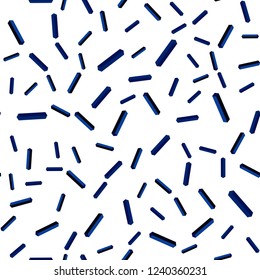 Dark BLUE vector seamless, isometric pattern with sharp lines. Modern geometrical abstract illustration with Lines. Design for wallpaper, fabric makers.