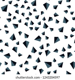 Dark BLUE vector seamless, isometric texture with triangular style. Glitter abstract illustration with triangular shapes. Design for wallpaper, fabric makers.