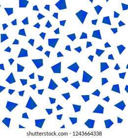 Dark BLUE vector seamless, isometric background with triangles. Illustration with set of colorful triangles. Design for textile, fabric, wallpapers.