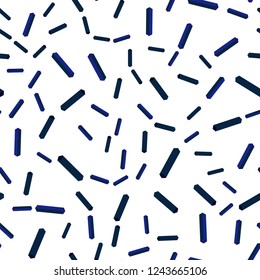 Dark BLUE vector seamless, isometric texture with colored lines. Glitter abstract illustration with colorful sticks. Pattern for design of fabric, wallpapers.