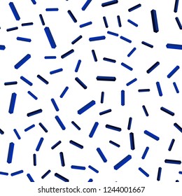 Dark BLUE vector seamless, isometric template with repeated sticks. Modern geometrical abstract illustration with Lines. Template for business cards, websites.