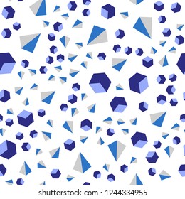 Dark Blue vector seamless, isometric backdrop with lines, rhombus. Glitter abstract illustration with squares, lines. Template for business cards, websites.