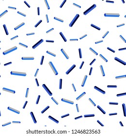 Dark BLUE vector seamless, isometric layout with flat lines. Modern geometrical abstract illustration with Lines. Design for wallpaper, fabric makers.