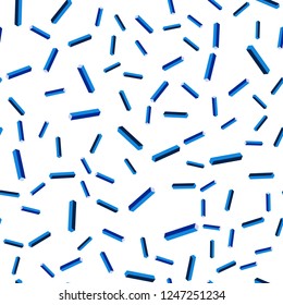 Dark BLUE vector seamless, isometric background with straight lines. Lines on blurred abstract background with gradient. Pattern for trendy fabric, wallpapers.