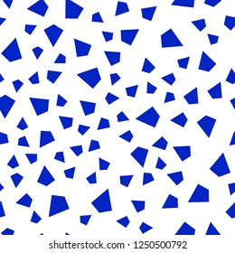 Dark BLUE vector seamless, isometric pattern with polygonal style. Decorative design in abstract style with triangles. Pattern for design of fabric, wallpapers.