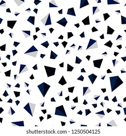 Dark BLUE vector seamless, isometric texture with triangular style. Triangles on abstract background with colorful gradient. Design for textile, fabric, wallpapers.