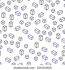 Dark BLUE vector seamless, isometric background with rectangles. Modern abstract illustration with colorful rectangles. Template for business cards, websites.