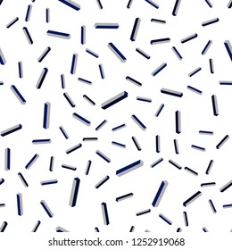Dark BLUE vector seamless, isometric background with straight lines. Blurred decorative design in simple style with lines. Pattern for design of fabric, wallpapers.