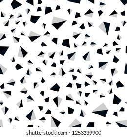Dark BLUE vector seamless, isometric template with crystals, triangles. Glitter abstract illustration with triangular shapes. Texture for window blinds, curtains.